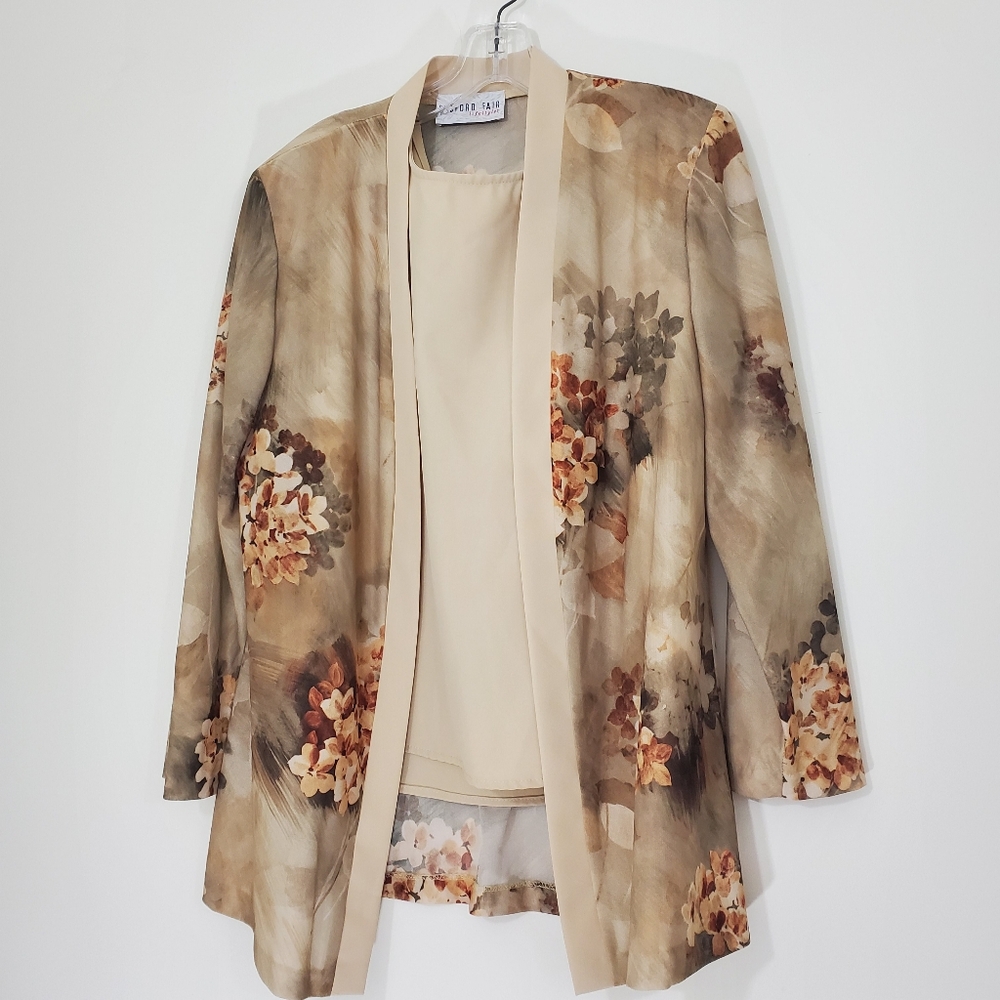 Bedford Fair two-piece,blouse and jacket, Size Large